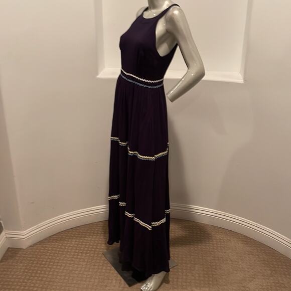 Modcloth Maxi Dress Blue Ribbon Accent BNWOT - Picture 5 of 11